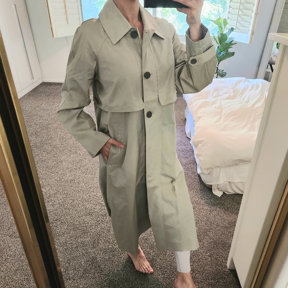 Everlane Women's Trench Coat in Light Gray